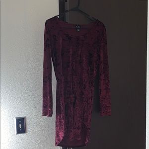 A Maroon felt dress